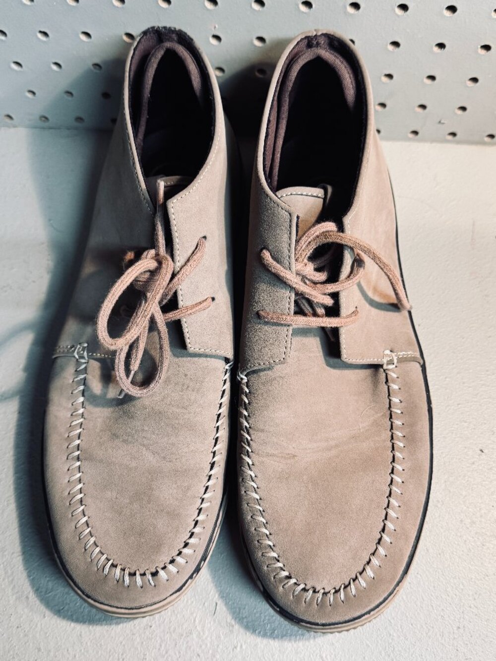 Kenneth Cole New York Shore Faux Suede Moc Toe Chukka Boots Men Size 11
